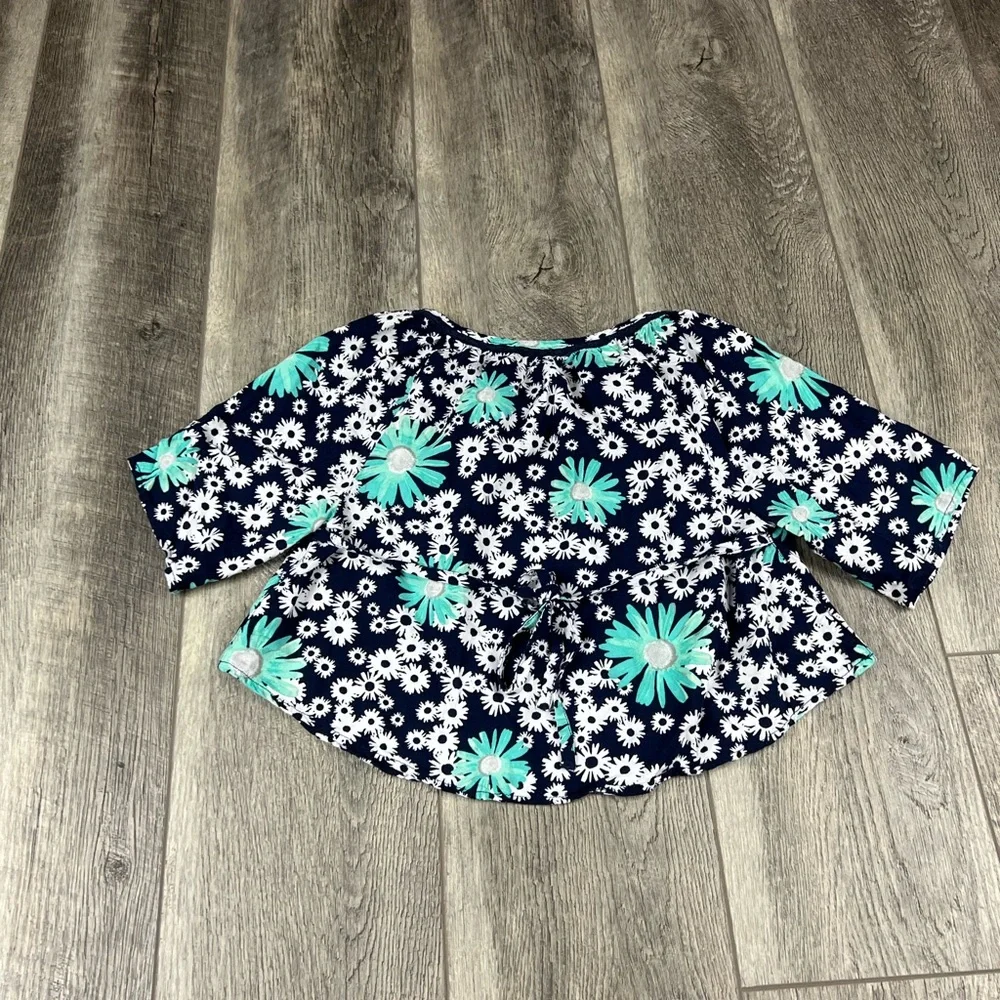 Justice Navy Floral Blouse‎